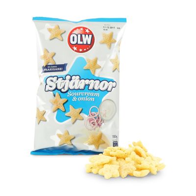 OLW Stjärnor Sourcream & Onion, 100 g 