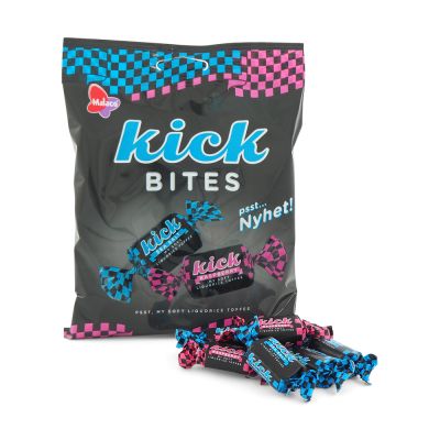 Kick Bites Seasalt/Raspberry, 120 g