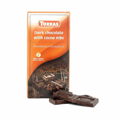 Torras Dark chocolate with cocoa nibs, 75 g