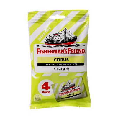Fisherman's Friend Citrus Sockerfri, 25 g x4