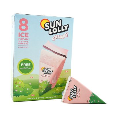 Sun Lolly Creamy Strawberry, 8x 65 g